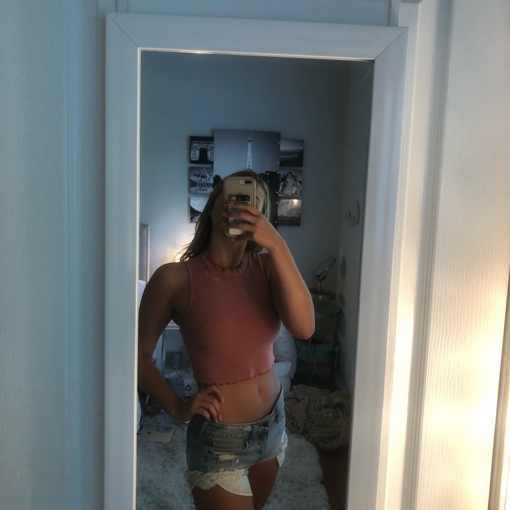 Free People Rose Crop Top